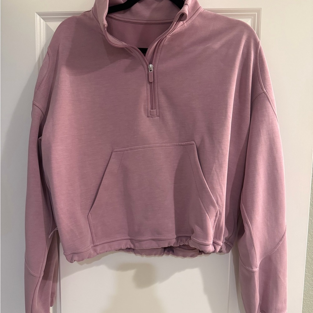 Lululemon pink Softstreme Half-Zip Hoodie